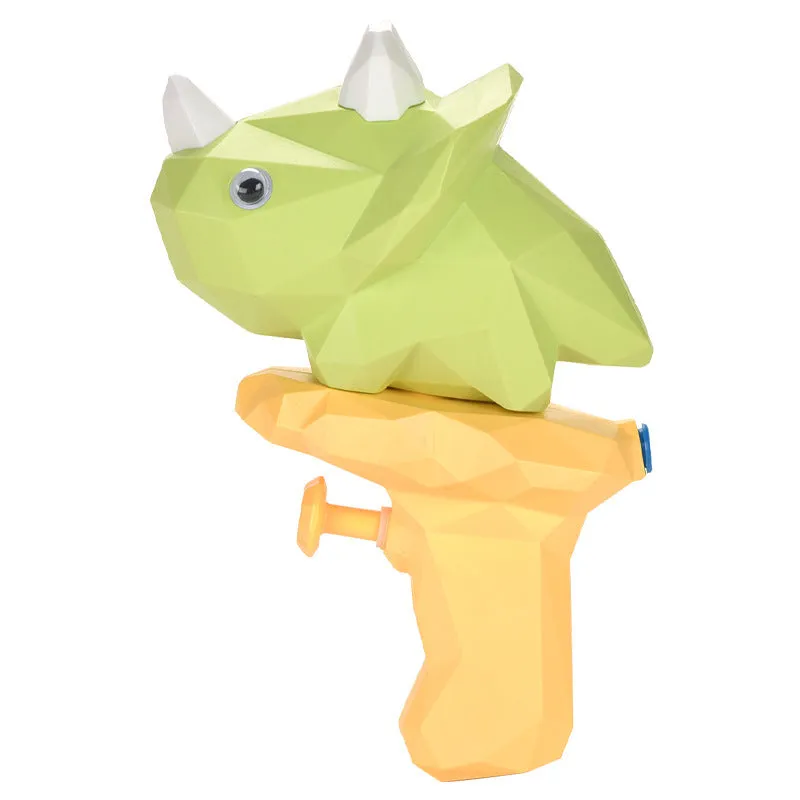 Cartoon dinosaur water gun toy in Tyrannosaurus style, plastic mini press spray for kids 4-6 outdoor play