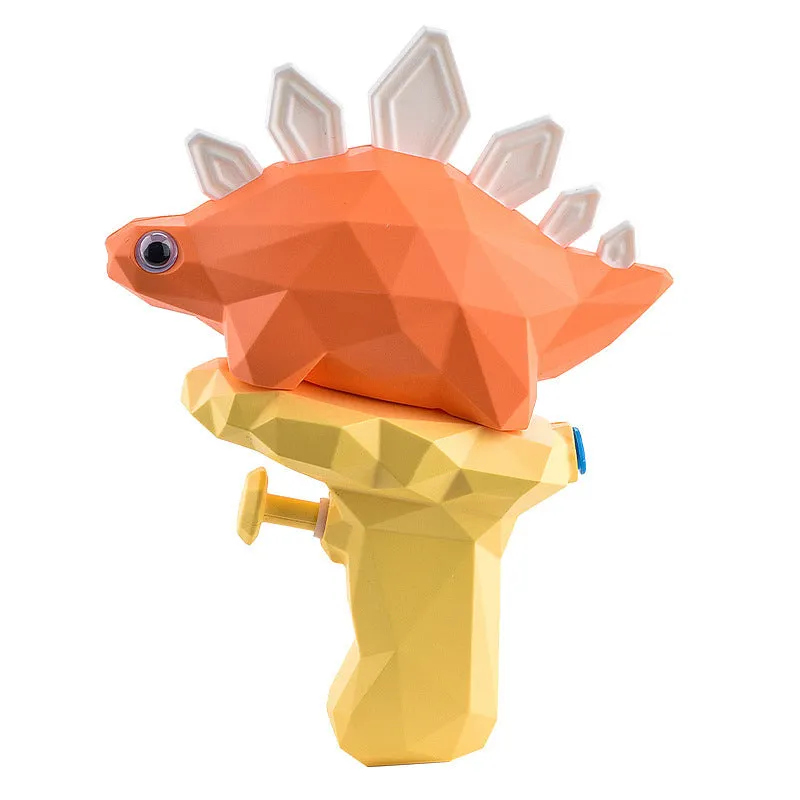 Cartoon dinosaur water gun toy in Tyrannosaurus style, plastic mini press spray for kids 4-6 outdoor play
