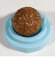 Self-adhesive rotated catnip lick ball for cats in assorted colours with 90g box
