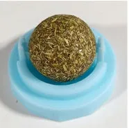 Self-adhesive rotated catnip lick ball for cats in assorted colours with 90g box