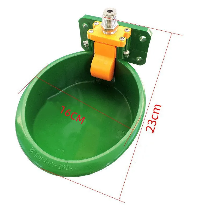 Green plastic automatic water nozzle drinking bowl for sheep and pig farming equipment