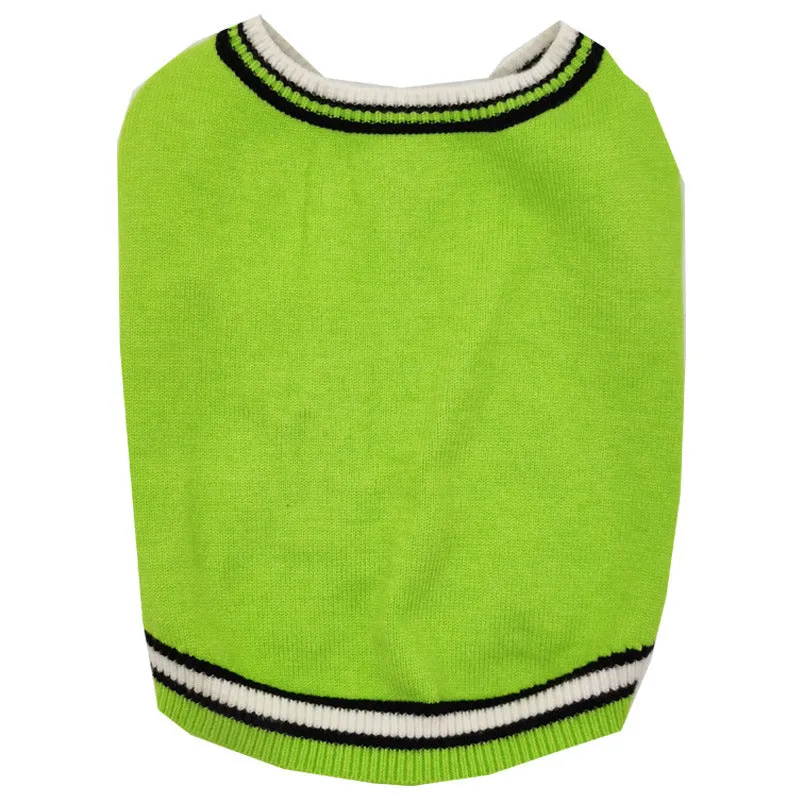 Fruit green casual cotton pet shirt for small medium dogs cats, side view