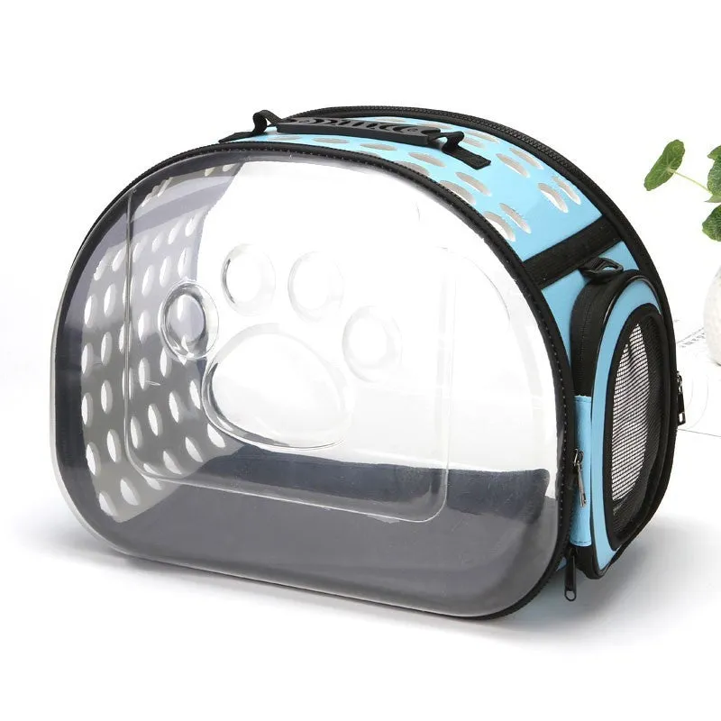 Pet backpack with transparent acrylic window and side vents for cats and small dogs, black colour, large size