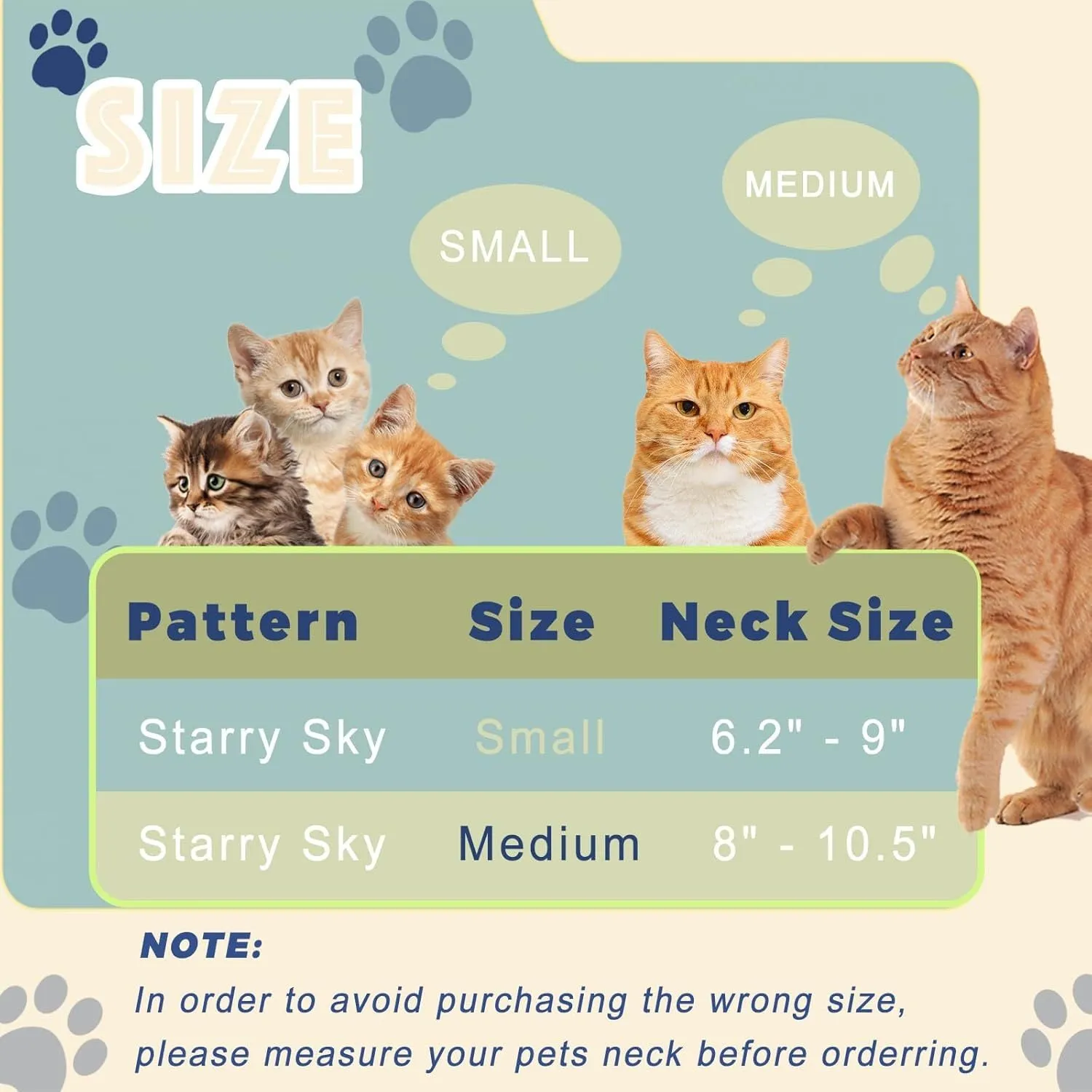 Soft adjustable cat recovery cone collar in constellation design with circular fastener