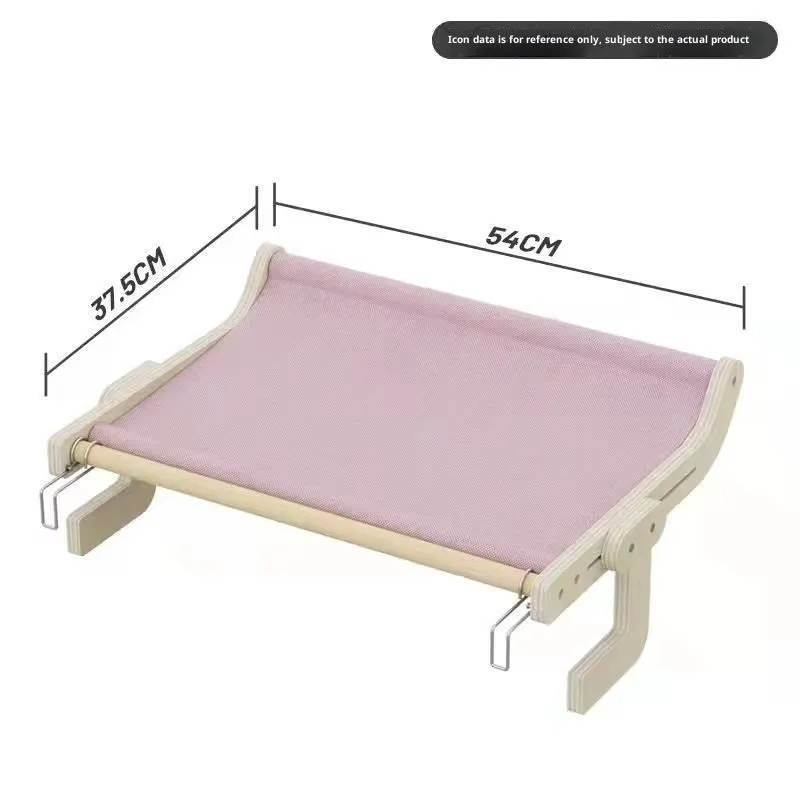Extra large cat hanging bed with solid wood multi-layer board frame in simple style, available in blue