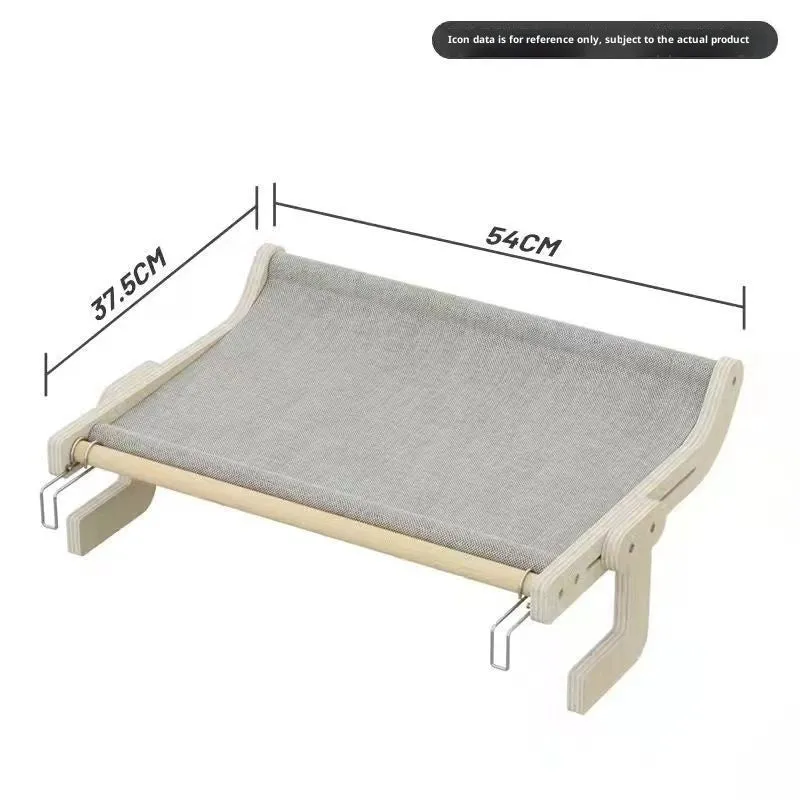 Extra large cat hanging bed with solid wood multi-layer board frame in simple style, available in blue