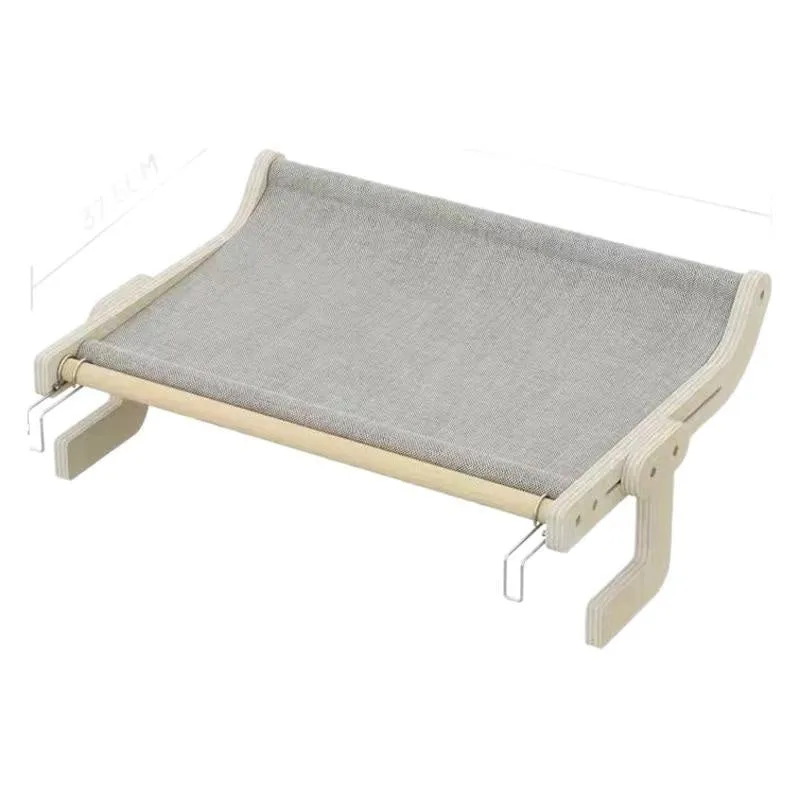 Extra large cat hanging bed with solid wood multi-layer board frame in simple style, available in blue