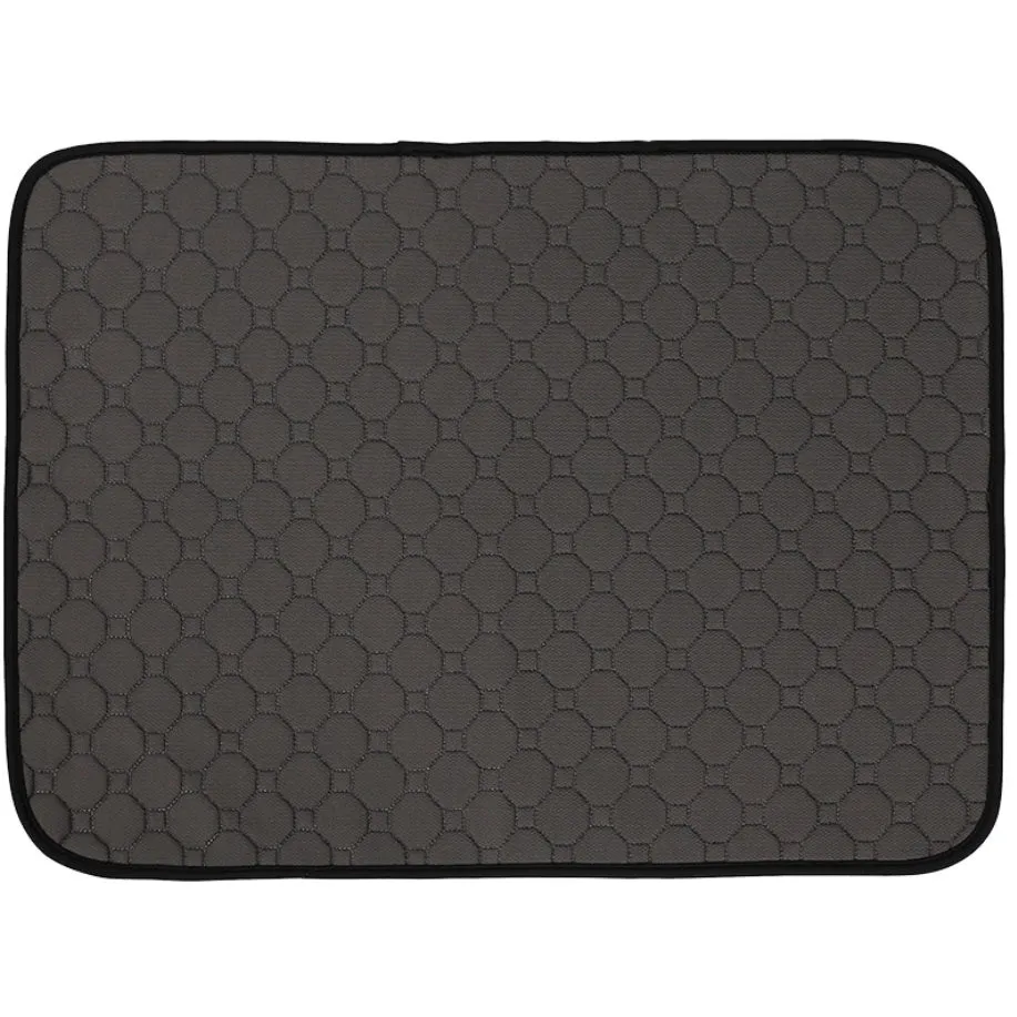 Reusable dog urine pad with non-slip TPU bottom, gray, in L size 100x67x4.5cm