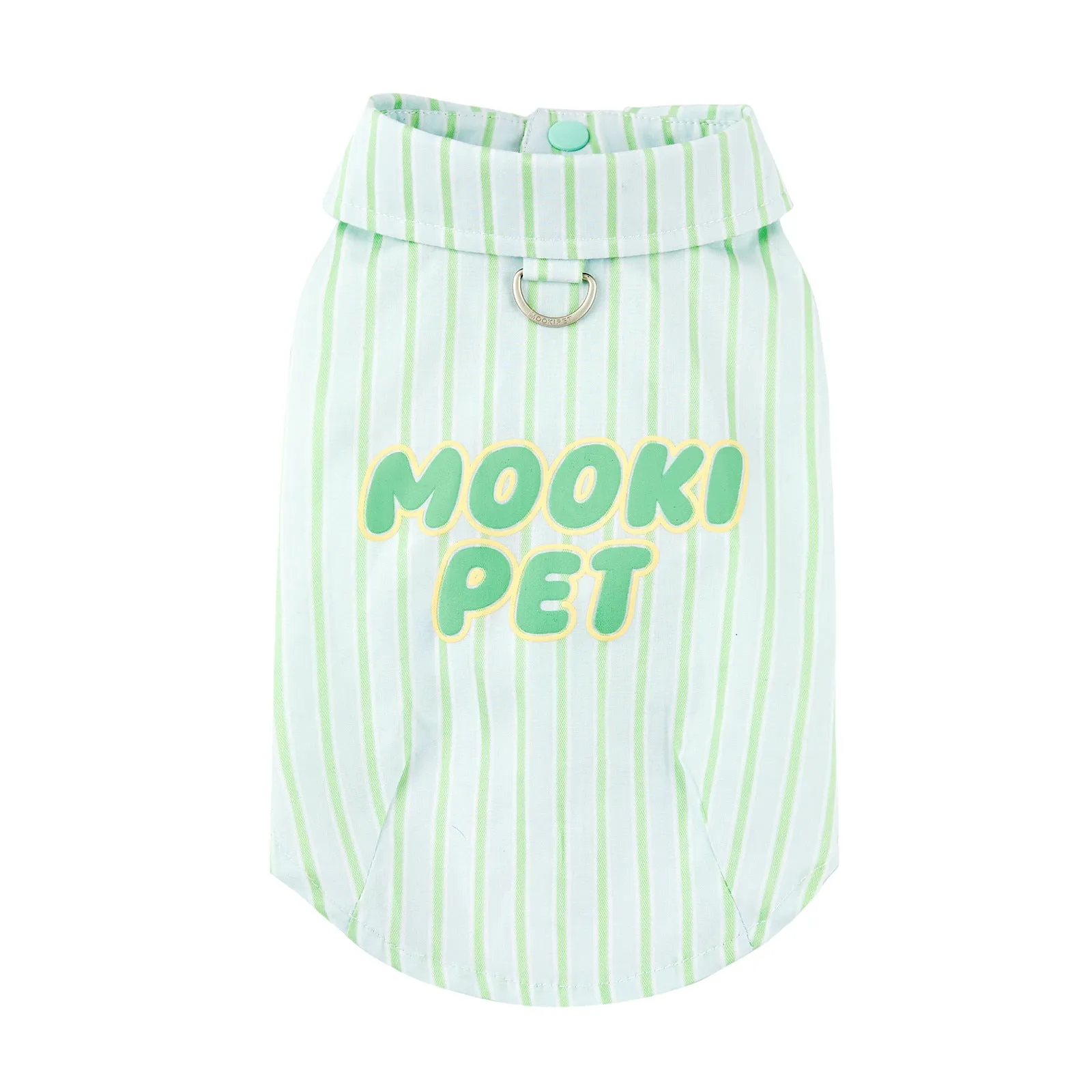 Green thin cotton pet shirt for Teddy Schnauzer, casual dog clothing, multiple sizes available
