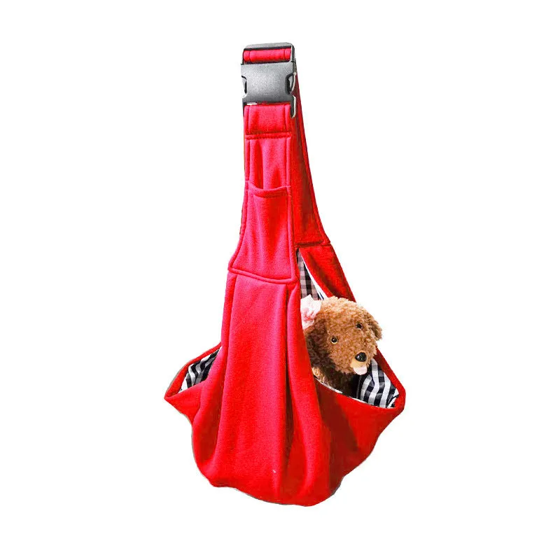 Soft polyester pet carrier bag with adjustable shoulder strap for small dogs under 7.5kg, shown in khaki colour.