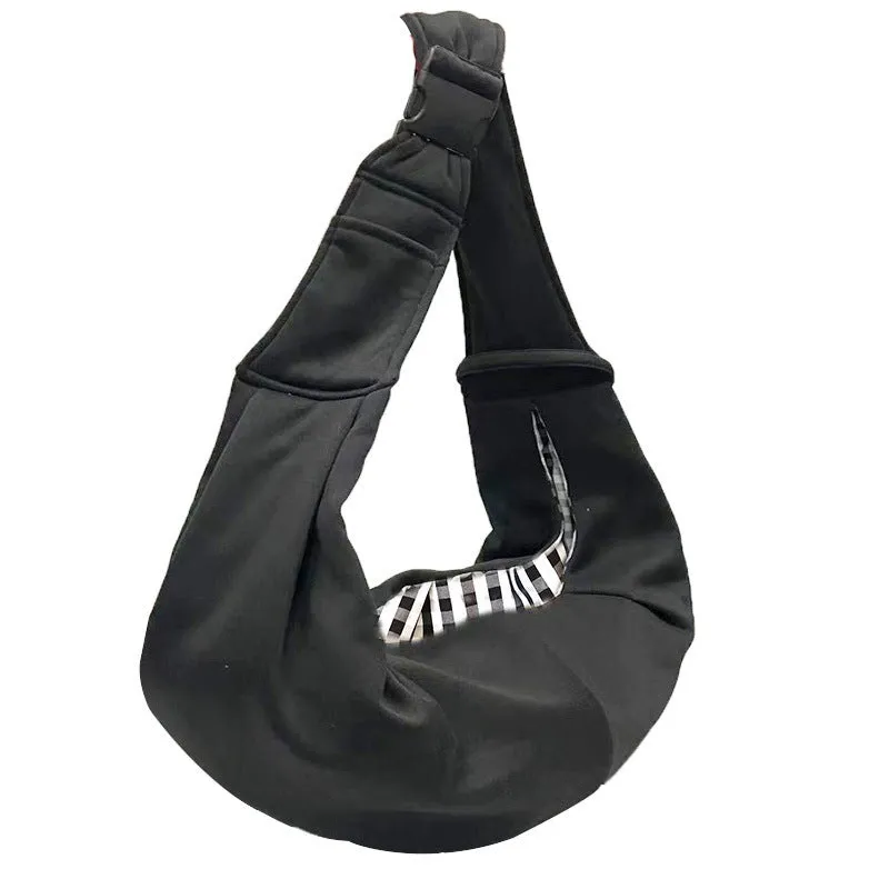 Soft polyester pet carrier bag with adjustable shoulder strap for small dogs under 7.5kg, shown in khaki colour.