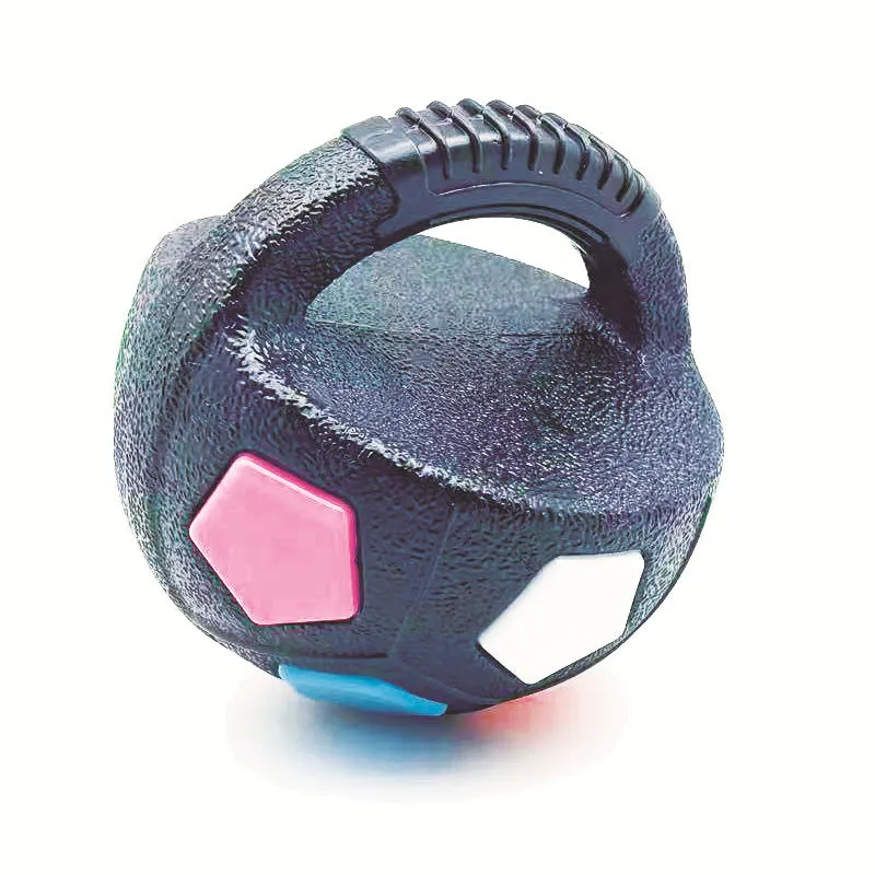 Dog toy soccer ball in white transparent TPR for border collie and labrador self-amusement