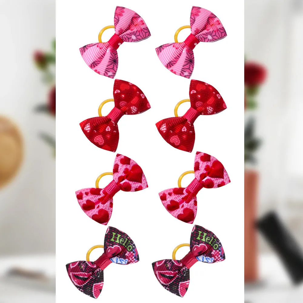 Pet head plaid bow cloth decoration accessory for dogs cats British style random colour