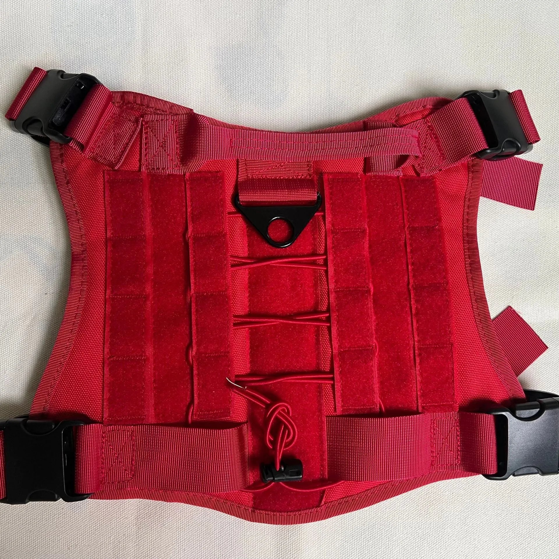 Tactical large dog vest in Army Green made from 1000D nylon with nylon webbing chest strap