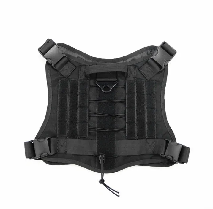 Tactical large dog vest in Army Green made from 1000D nylon with nylon webbing chest strap