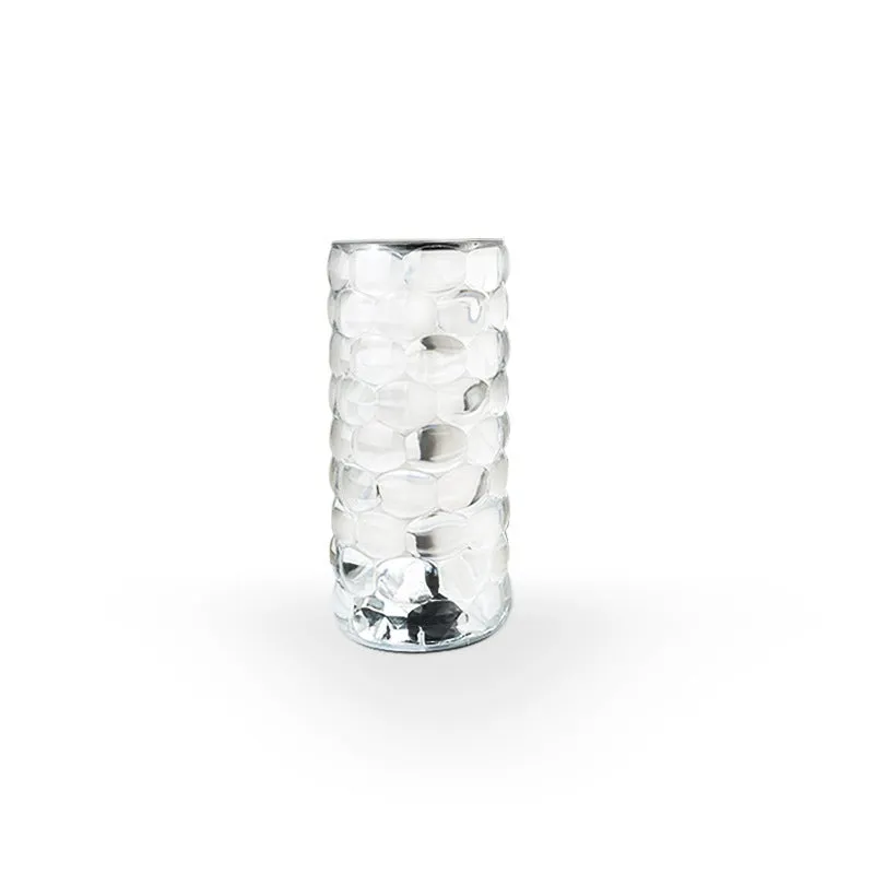 Crystal table lamp rechargeable diamond night light with teardrop acrylic shade on bedside table