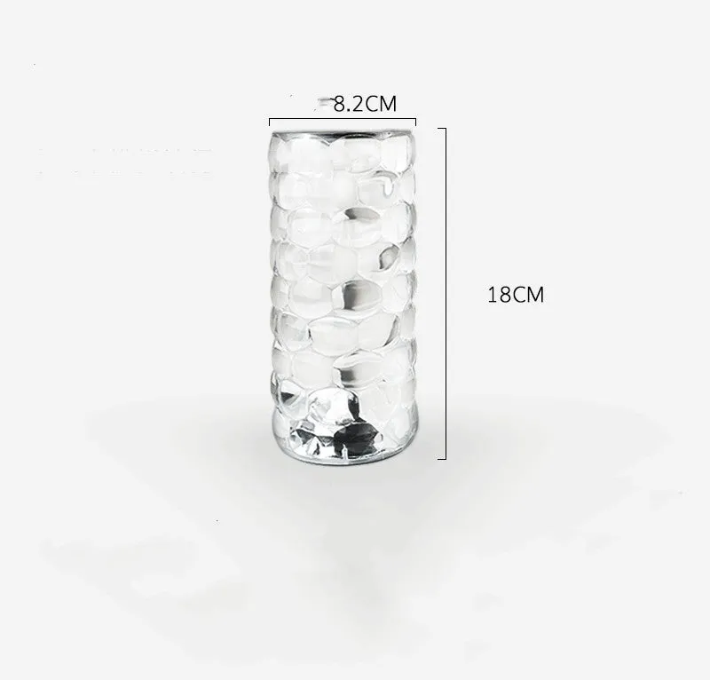 Crystal table lamp rechargeable diamond night light with teardrop acrylic shade on bedside table