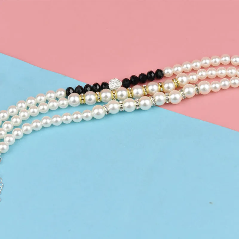 Cat necklace with resin pendant on teddy collar, 25CM adjustable, suitable for cats and dogs