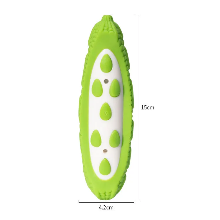Green and purple simulation dog chew toys for large dogs and teething puppies