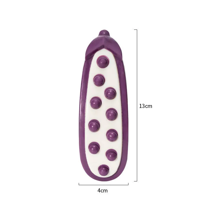 Green and purple simulation dog chew toys for large dogs and teething puppies