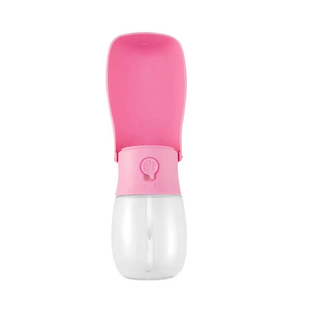 Pet folding water bottle 280ml in Blue, Pink, and White with compact design