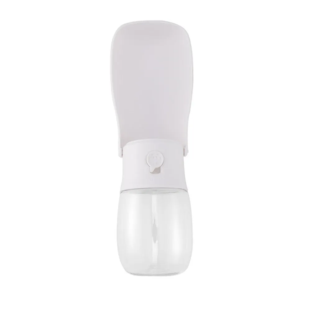 Pet folding water bottle 280ml in Blue, Pink, and White with compact design