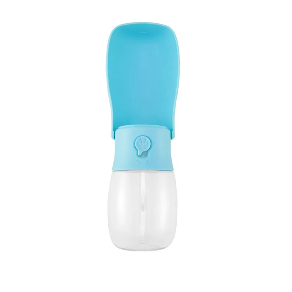 Pet folding water bottle 280ml in Blue, Pink, and White with compact design