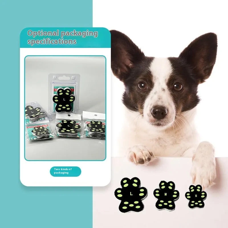 Breathable invisible claw pad silicone cloth footsticker for dog walking protection 8 pack S M code