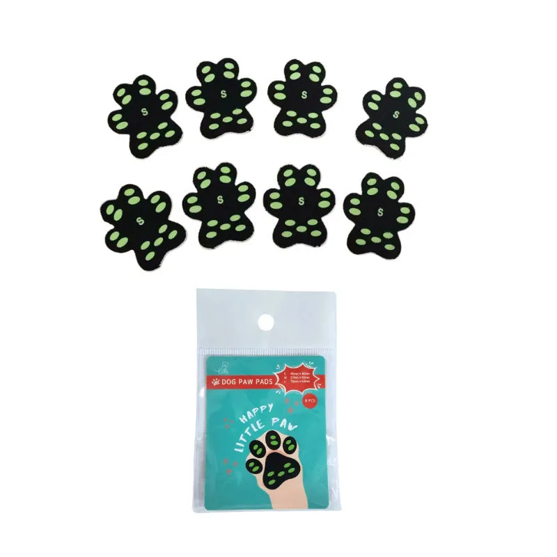 Breathable invisible claw pad silicone cloth footsticker for dog walking protection 8 pack S M code
