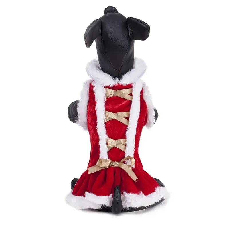 Red polyester transformation pet clothes for teddy and bichon in European and American style