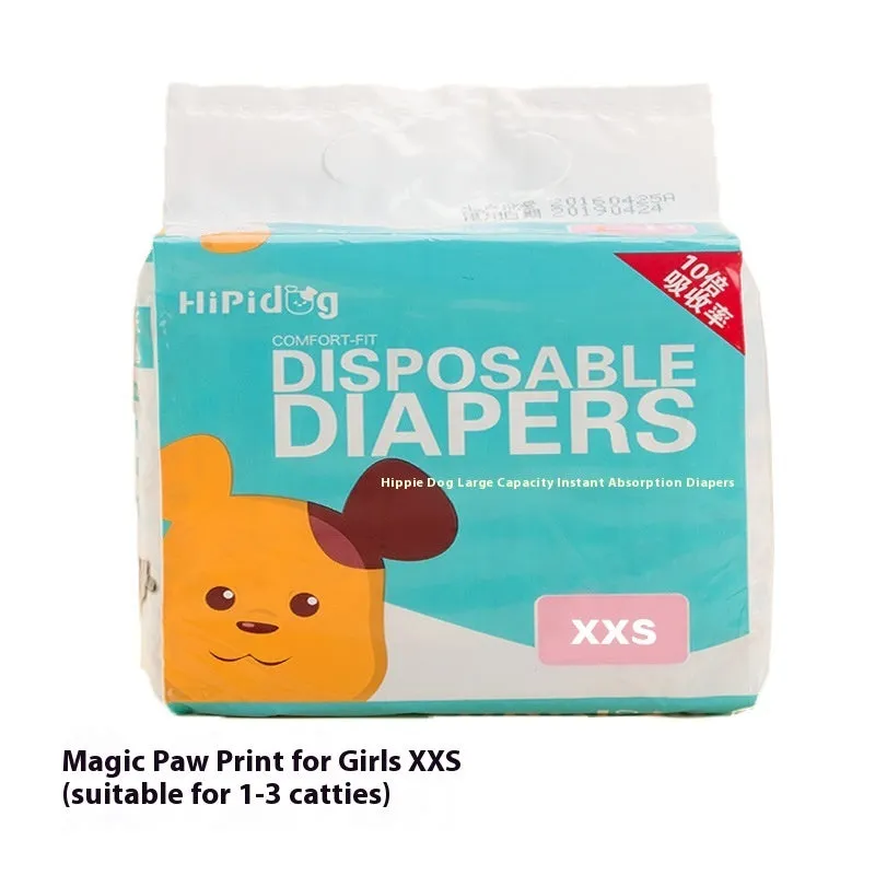 10-pack adjustable dog diapers with wetness indicator, soft fabric, for male and female dogs
