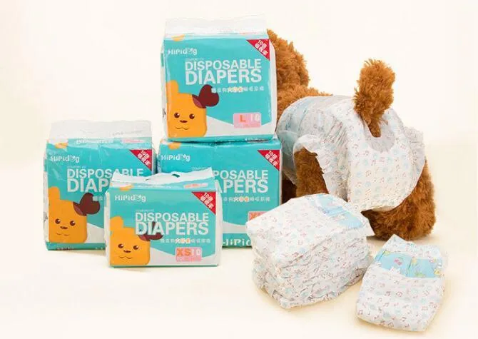 10-pack adjustable dog diapers with wetness indicator, soft fabric, for male and female dogs