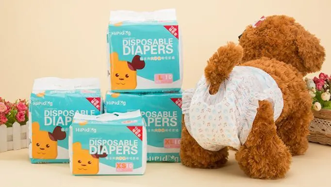 10-pack adjustable dog diapers with wetness indicator, soft fabric, for male and female dogs