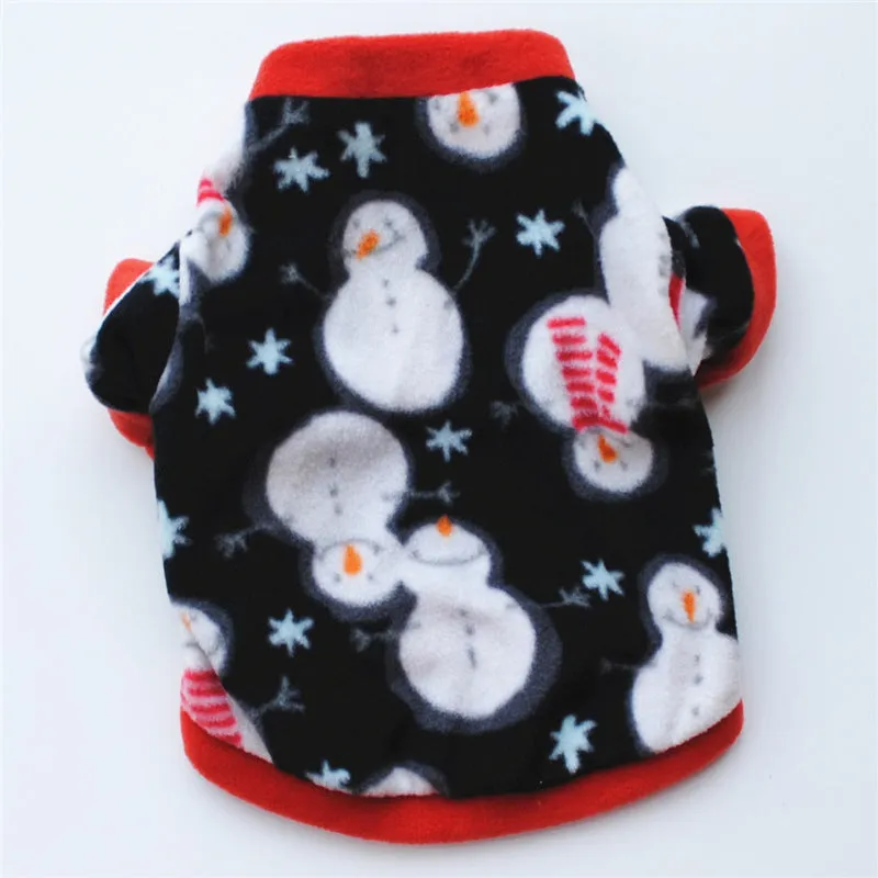 Christmas pet costume in fleece and cotton, available in multiple styles and sizes for small dogs and cats