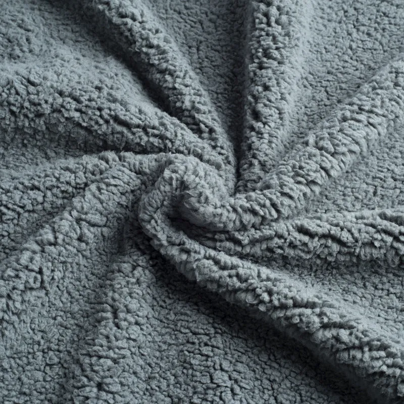 Water-proof flannel blanket in cotton velvet cloth, black colour, rectangular shape, suitable for indoor use