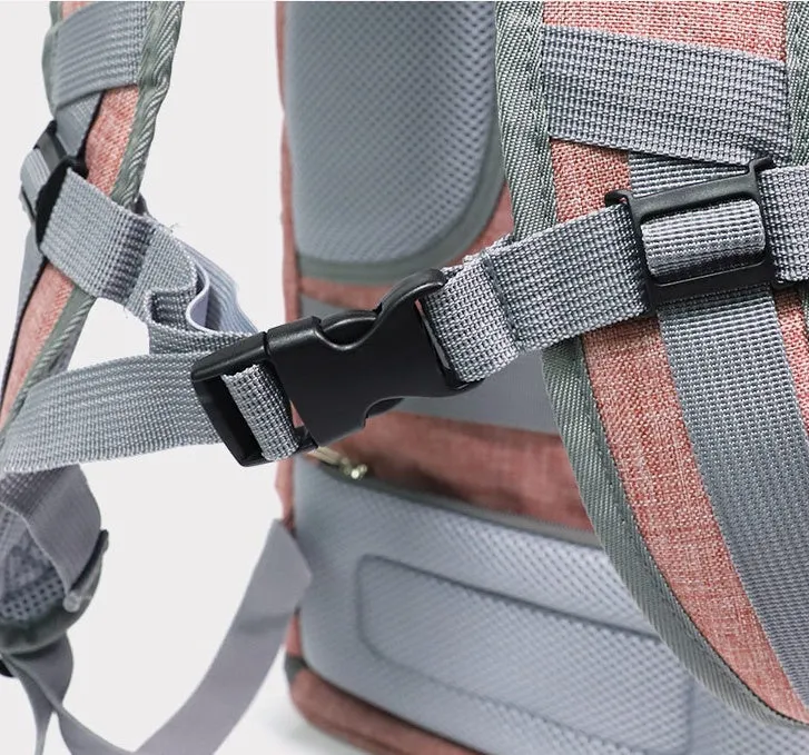 Portable pet carrying bag for small dogs and cats made from cationic linen in grey