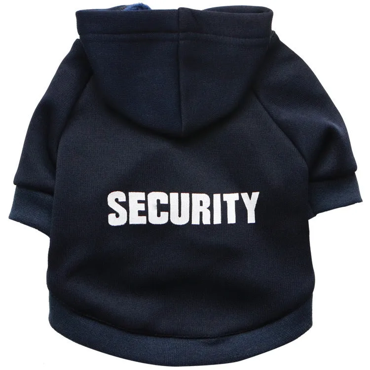 Drooling Dog pet fleece hoodie in black, casual style for small to medium dogs
