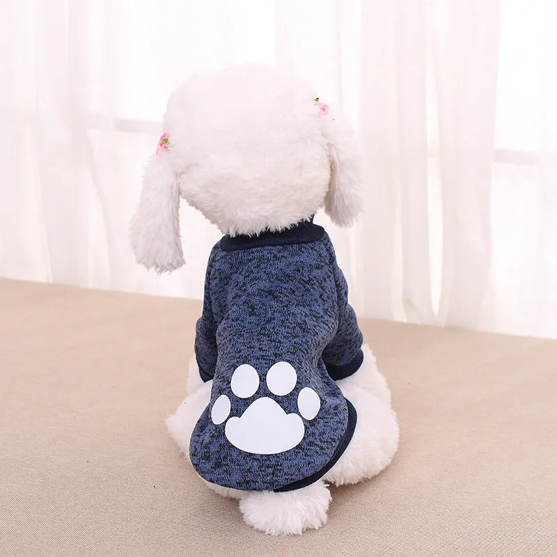 Two-legged wool dog sweater solid colour casual style available in multiple sizes