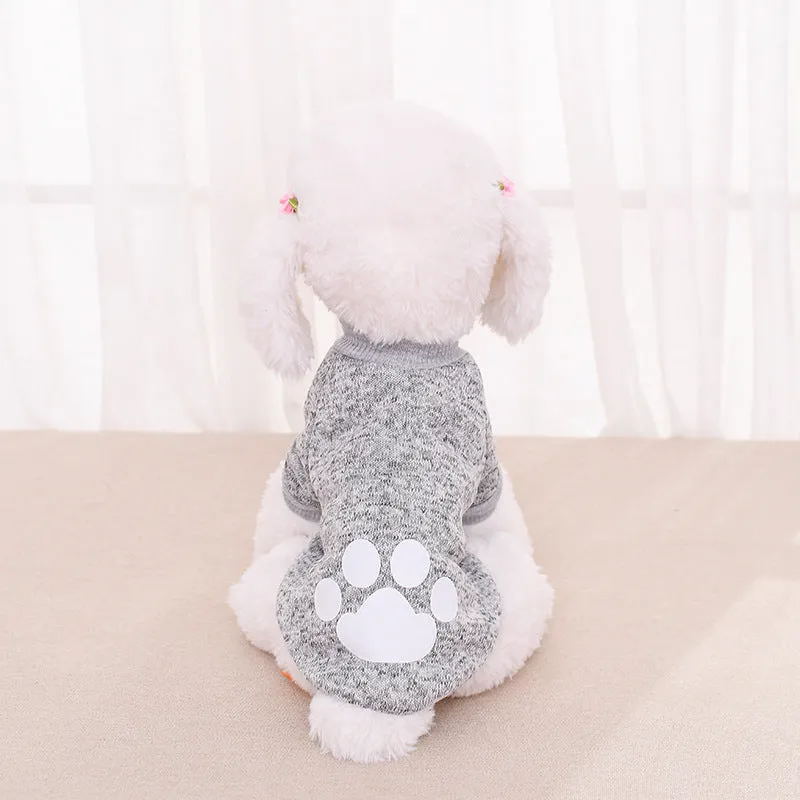 Two-legged wool dog sweater solid colour casual style available in multiple sizes