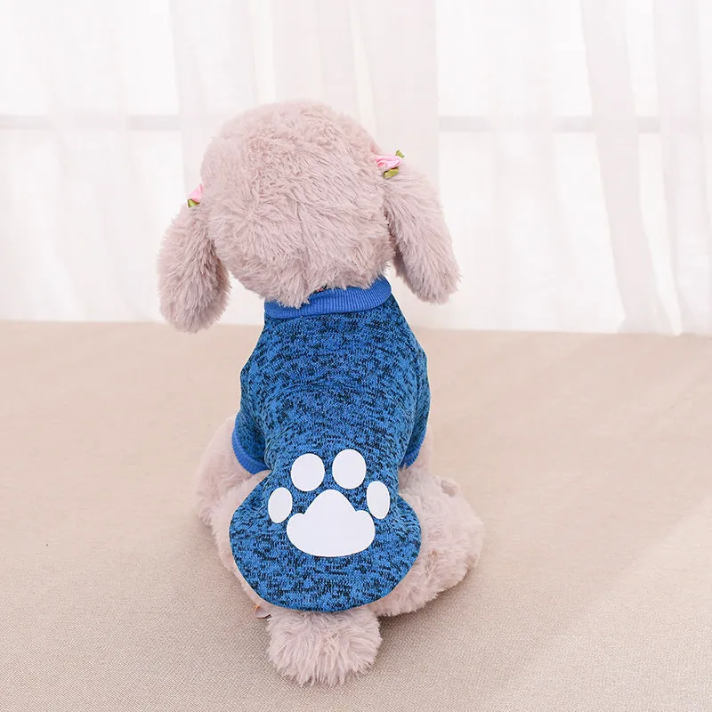 Two-legged wool dog sweater solid colour casual style available in multiple sizes