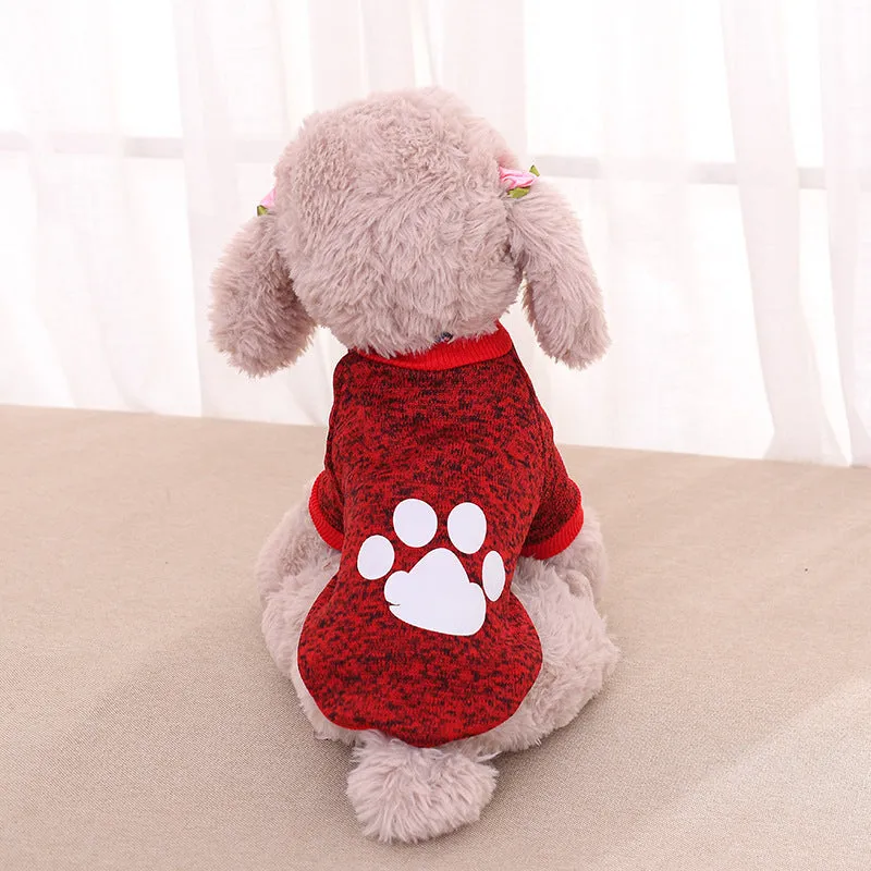 Two-legged wool dog sweater solid colour casual style available in multiple sizes