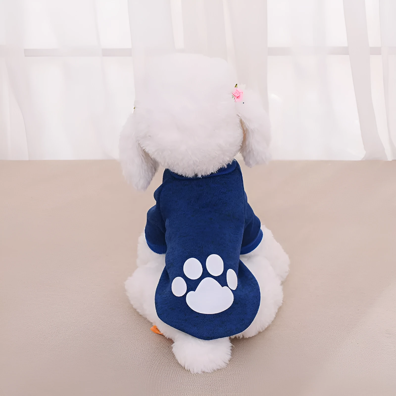 Two-legged wool dog sweater solid colour casual style available in multiple sizes