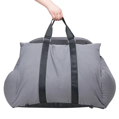 Pet car carrier in light grey with waterproof fabric and PP cotton cushion, 60x50x55cm