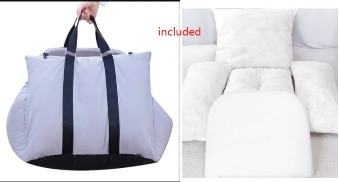 Pet car carrier in light grey with waterproof fabric and PP cotton cushion, 60x50x55cm
