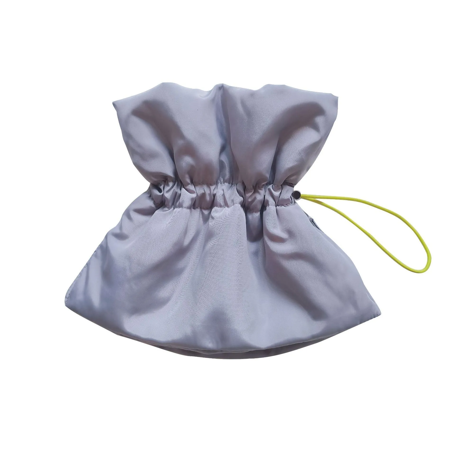 Soft blue adjustable Elizabethan recovery collar for cat on a white background
