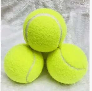 64mm non-toxic rubber and felt dog molar tennis ball toy for chewing and fetching