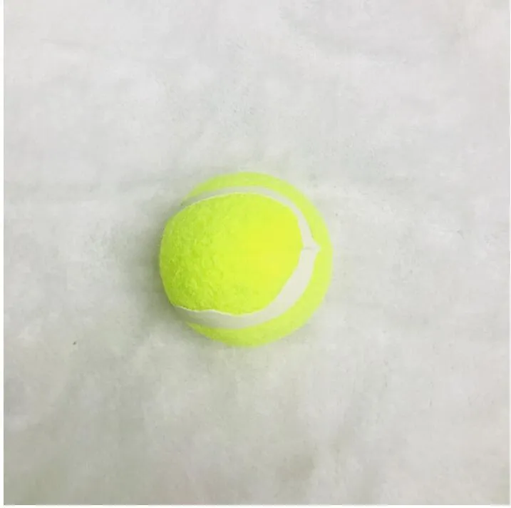 64mm non-toxic rubber and felt dog molar tennis ball toy for chewing and fetching