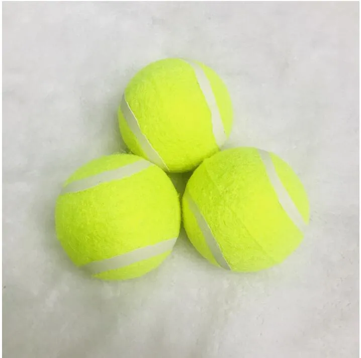 64mm non-toxic rubber and felt dog molar tennis ball toy for chewing and fetching