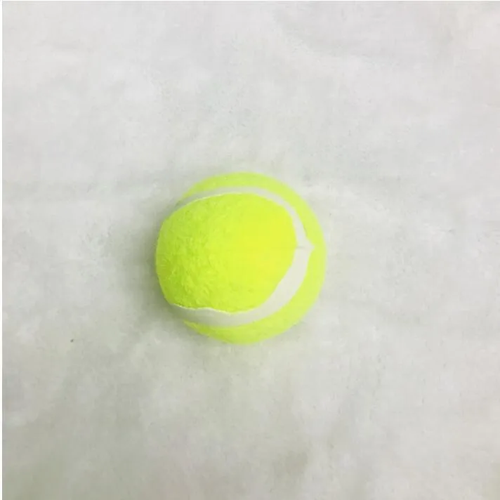 64mm non-toxic rubber and felt dog molar tennis ball toy for chewing and fetching