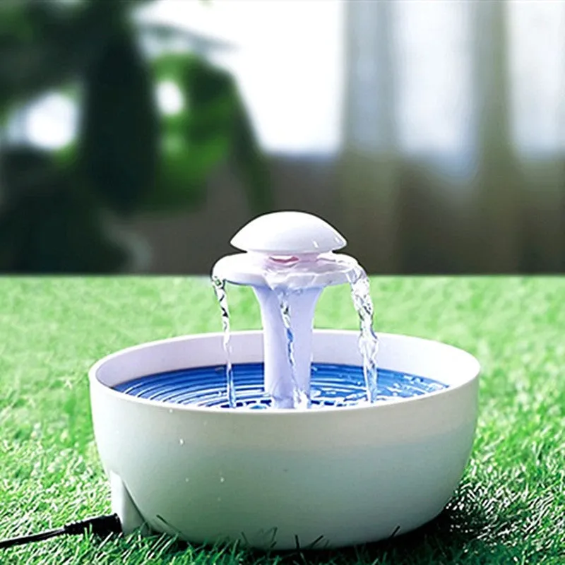 White ABS plastic automatic pet water fountain 20x20x15cm with low-noise pump